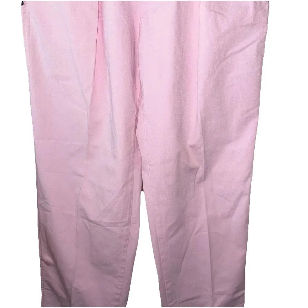 Vintage Polo Ralph Lauren Pink Pleated Palm Desert Pant Ivy League NOS 33x36 - Picture 4 of 16